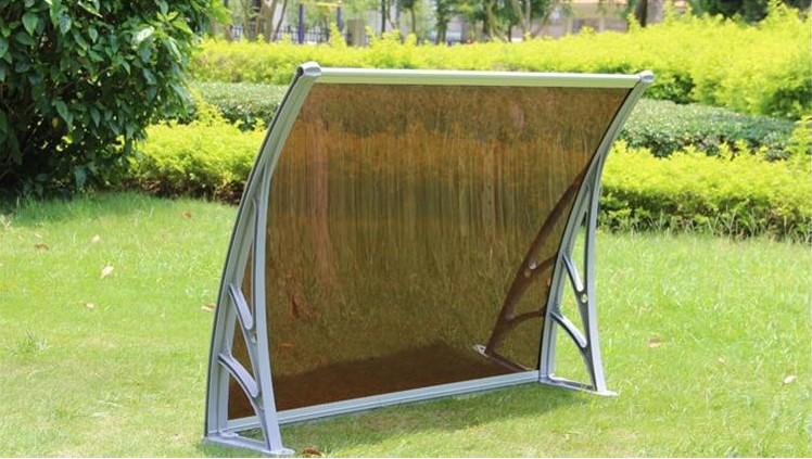 铝合金户外阳台雨棚支架 PC实心阳光板耐力板雨棚支架示例图9