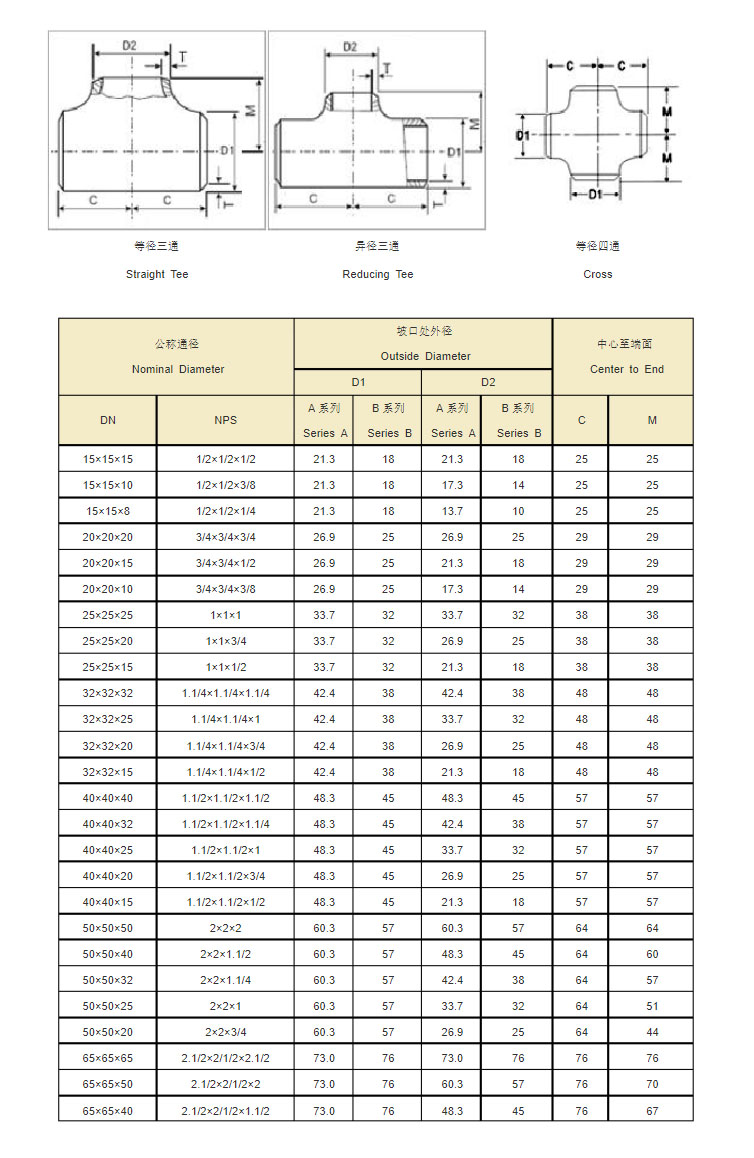 工业级不锈钢四通变径四通焊接等径四通无缝冷拔四通304四通