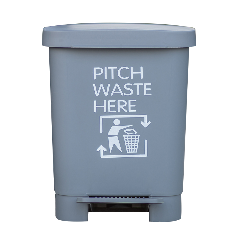 昆明学校脚踏分类塑料垃圾桶定制,30L脚踏塑料垃圾桶