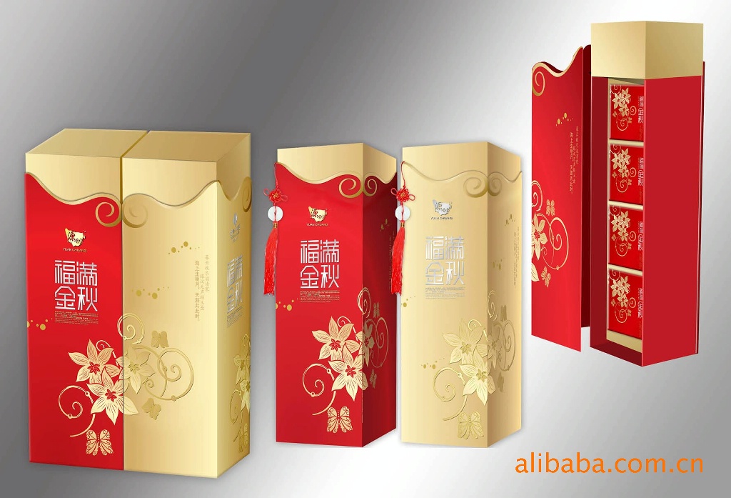 花开富贵时尚月饼礼品盒 南京专业生产包装盒 月饼礼盒加工定制示例图1
