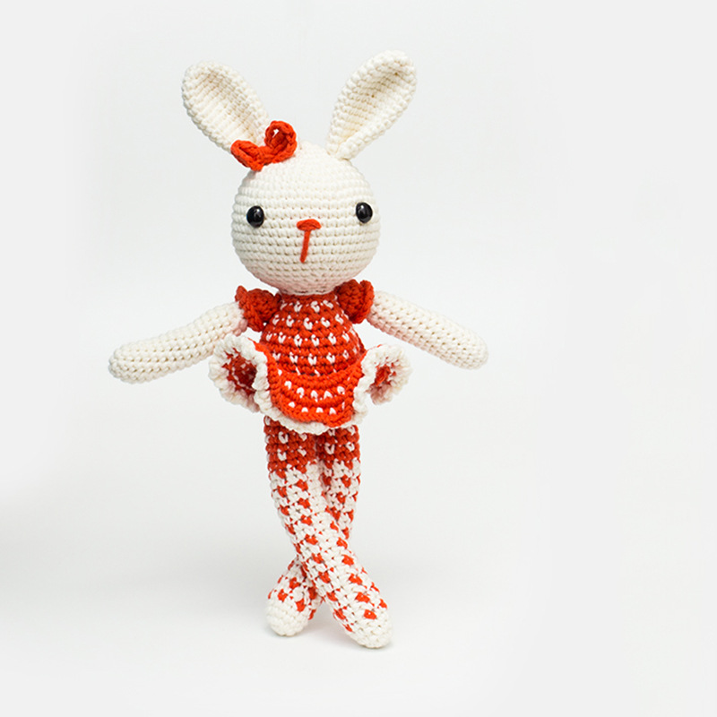 卡通兔子公仔 手工针织芭蕾兔 定制儿童玩具卡通芭蕾兔示例图8