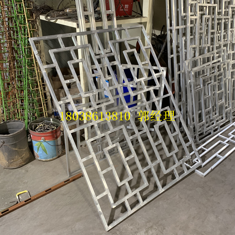 湛江艺术弧形铝窗花订做 户外中式铝合金窗花厂家直销 匠铝出品打样示例图8