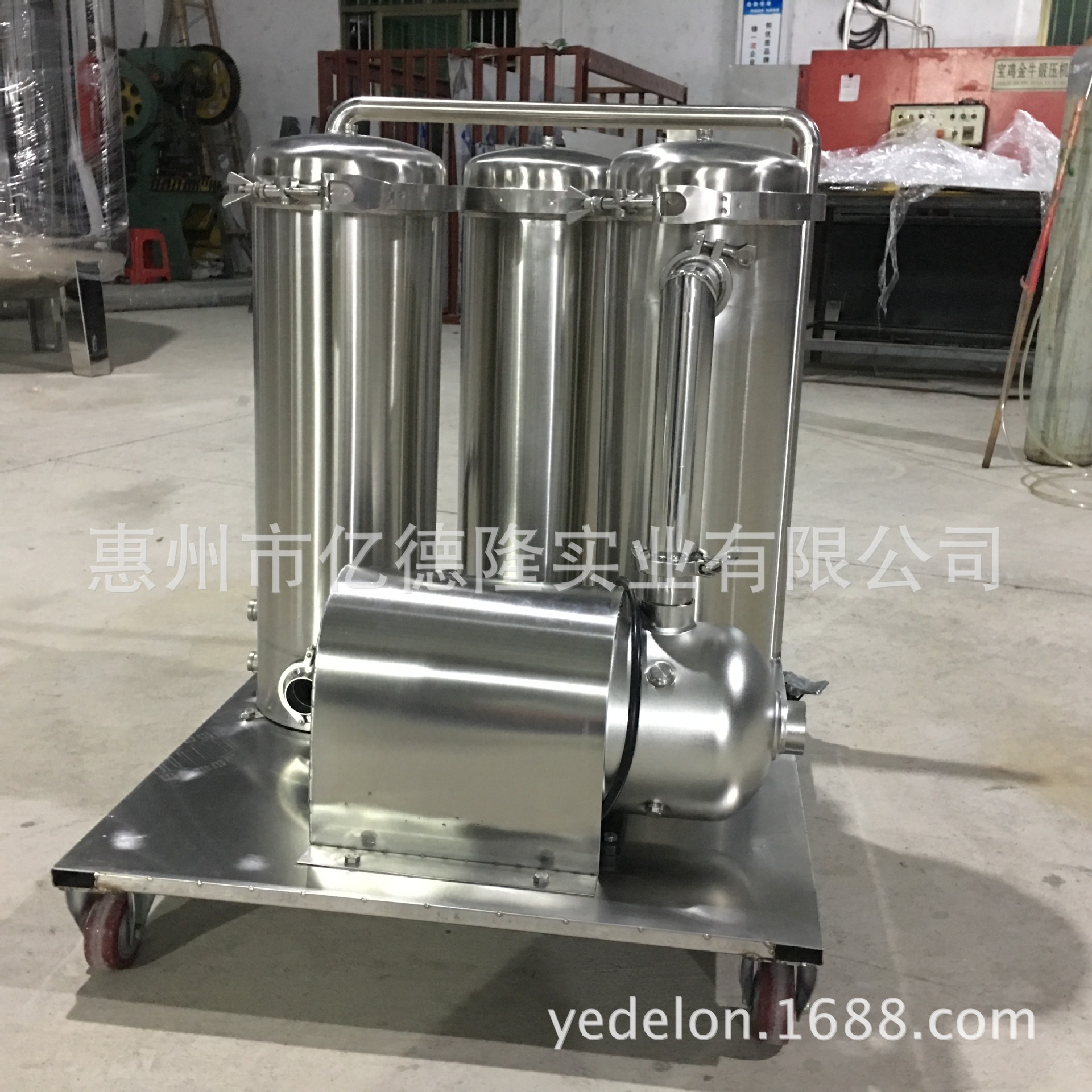 316不锈钢移动小推车袋式过滤器 油漆过滤器 水泥厂精密过滤器示例图7