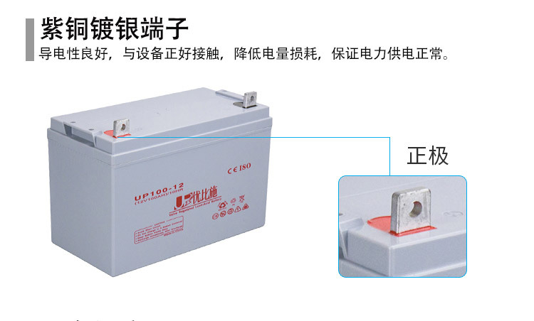 厂家直销EPS UPS蓄电池12V100AH 免维护铅酸蓄电池直流屏电瓶现货示例图3