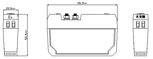 GST-AS-200齐纳式安全栅外形尺寸图