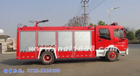 国五消防车,东风天锦6吨泡沫消防车,JDF5154GXFPM60型泡沫消防车示例图3