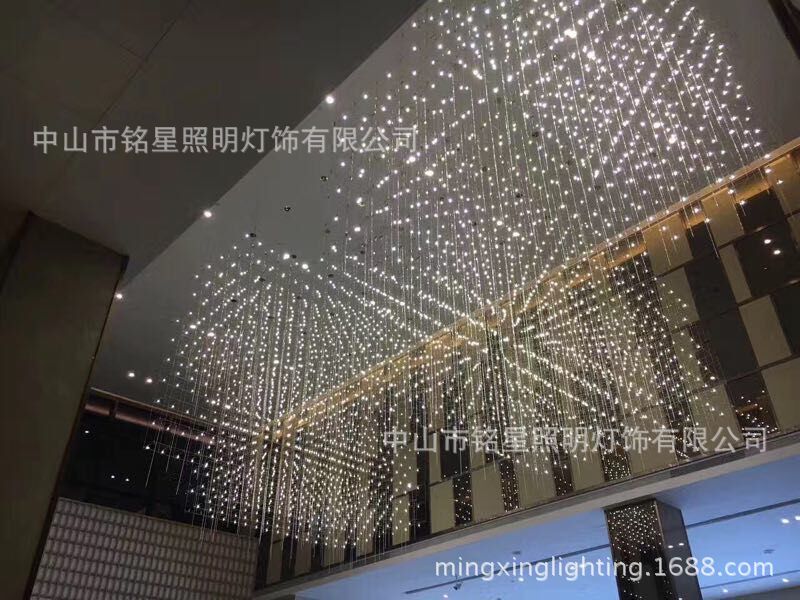 专业酒店大堂大型光立方吊灯厂家定制售楼部展厅LED光立方体灯具示例图36
