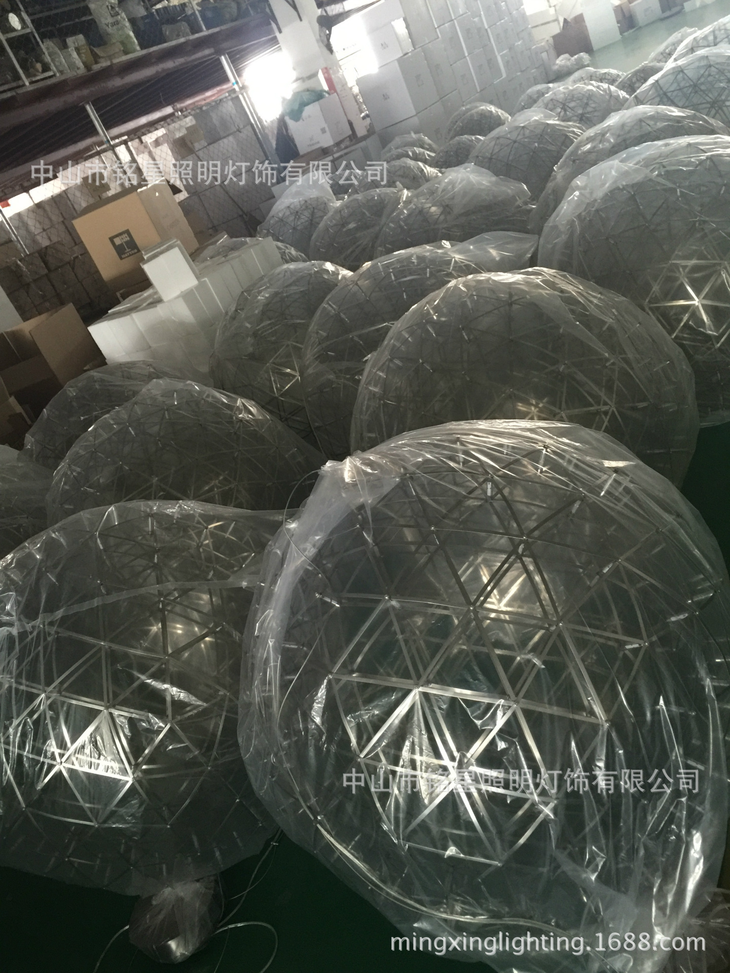 出口品质调光圆球灯蒲公英吊灯不锈钢金色火花灯黑色烟火球专业厂示例图22