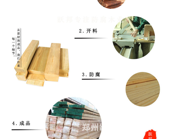 河南木材板材加工 户外防腐木材 实木木料 木板木方定制加工示例图7