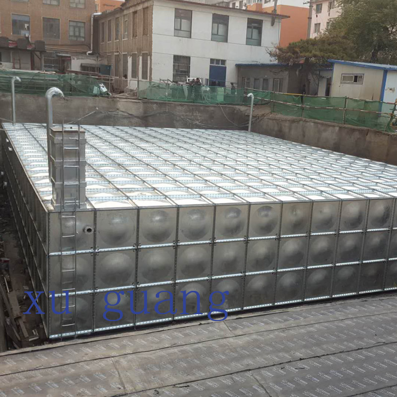 玻璃钢水箱储水设备 消防 保温 SMC大型组装水箱可定做镀锌板水箱示例图16