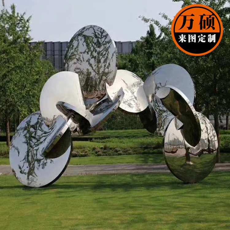 不锈钢抽象艺术造型雕塑定做 广场公园金属雕塑装饰摆件景观雕塑示例图9