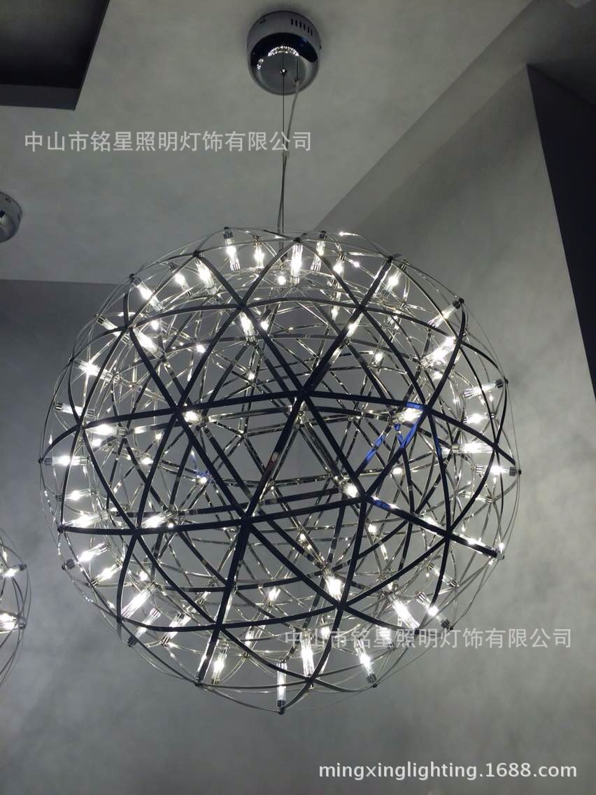 LED圆球灯 LED圆球装饰灯 发光圆球吊灯 创意软装灯具 LED吊灯具示例图13