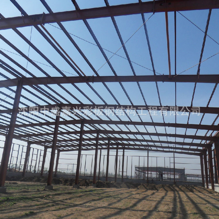 沈阳钢结构 沈阳钢结构工程钢结构厂房网架建筑安装施工示例图13