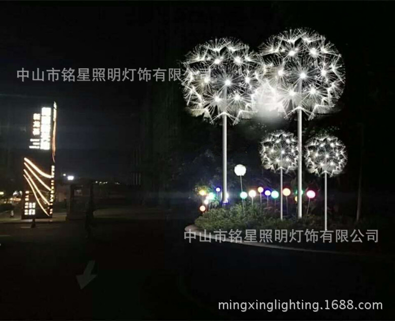led景观灯 户外光纤广场灯 园林庭院装饰灯 直径80cm户外蒲公英灯示例图40