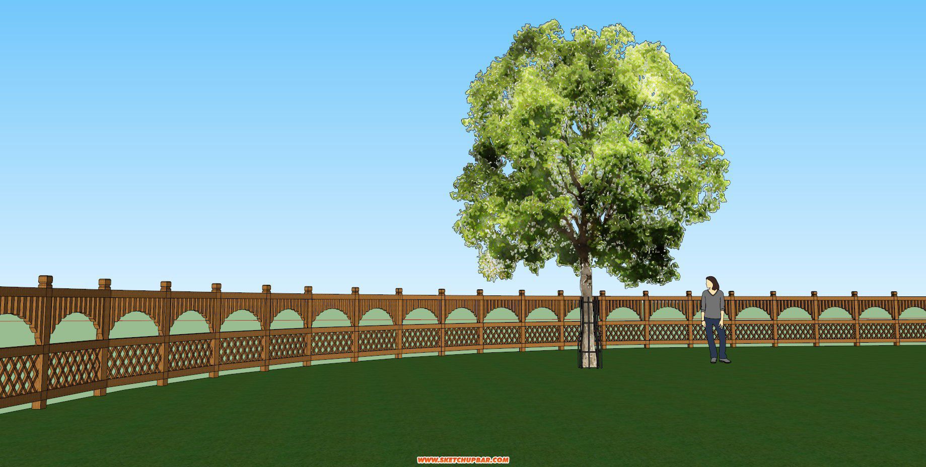 防腐木栏杆 碳化木栅栏围墙围栏篱笆墙 花园实木隔断园林防护栏示例图15