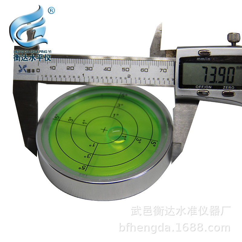 夜光绿水水准仪 金属圆万向水平仪 便携式水平泡水平器 型号齐全示例图9