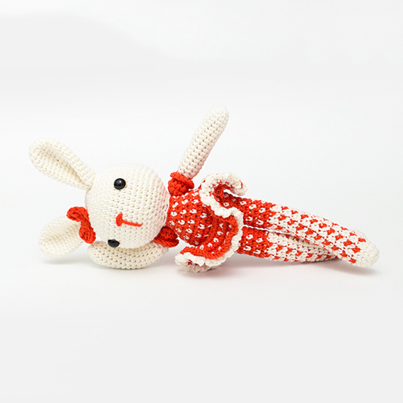 卡通兔子公仔 手工针织芭蕾兔 定制儿童玩具卡通芭蕾兔示例图7