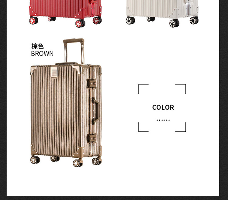 定制铝框拉杆印图案logo20/24/26寸防划痕行李箱韩版万向轮旅行箱示例图35