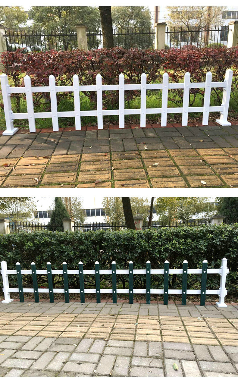 PVC塑钢草坪护栏 园林绿化带塑钢护栏花坛隔离围栏栅栏厂家批发示例图12