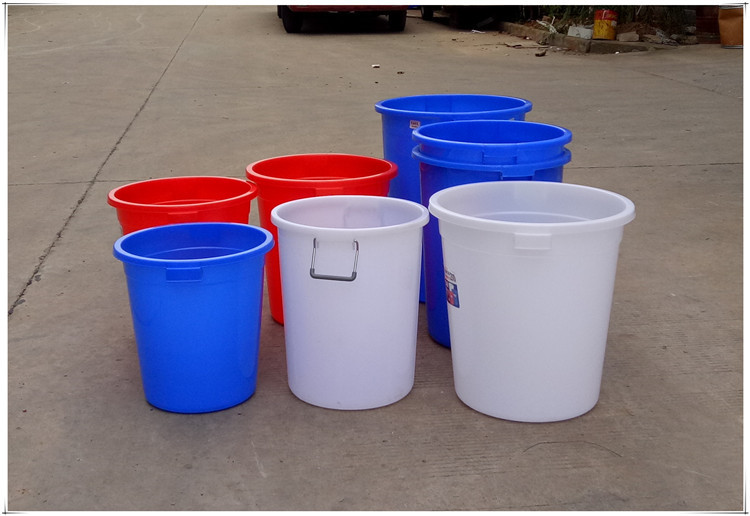 家用120L塑料水桶大号带盖白色泡澡装米食品级储水桶160L垃圾桶示例图23