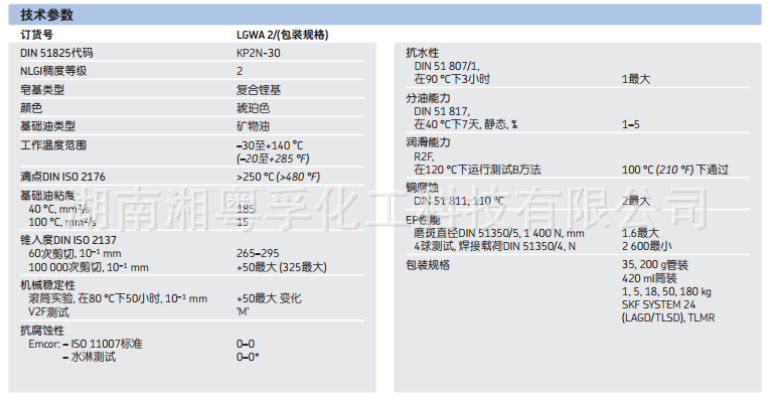进口SKF润滑脂   LGWA 轴承润滑脂示例图4