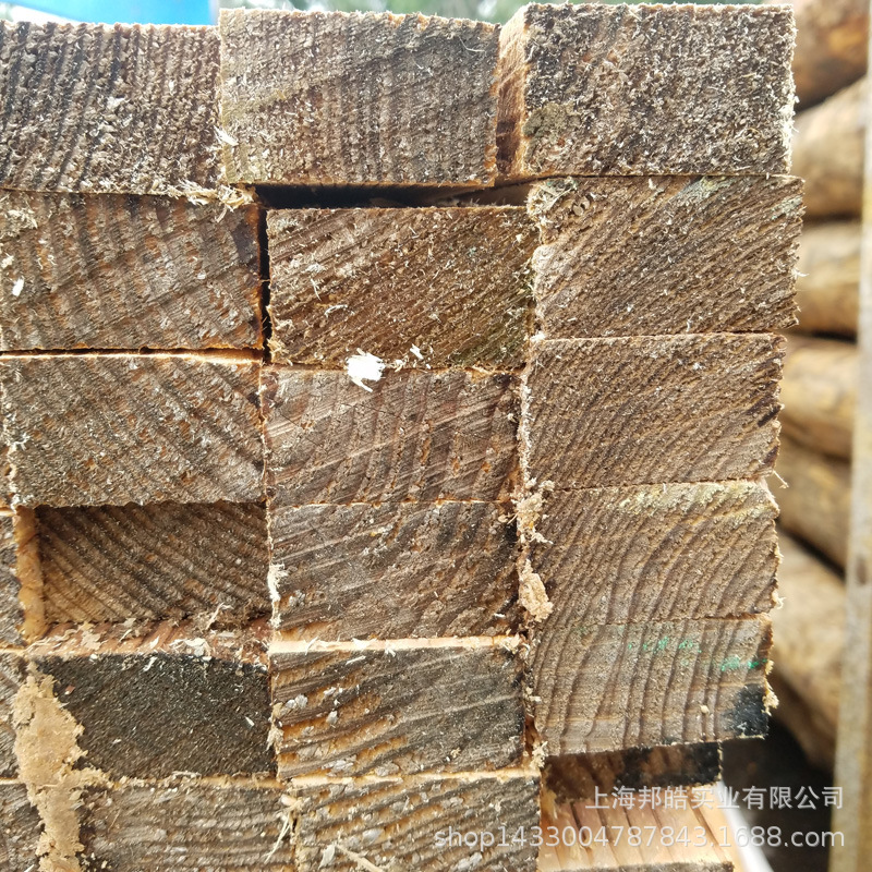 上海木材厂家批发杉木木方 原木定做规格木料示例图6