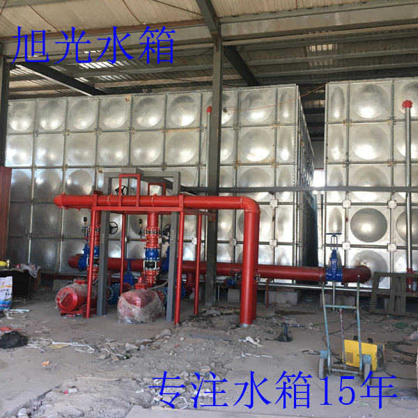 玻璃钢水箱储水设备 消防 保温 SMC大型组装水箱可定做镀锌板水箱示例图12