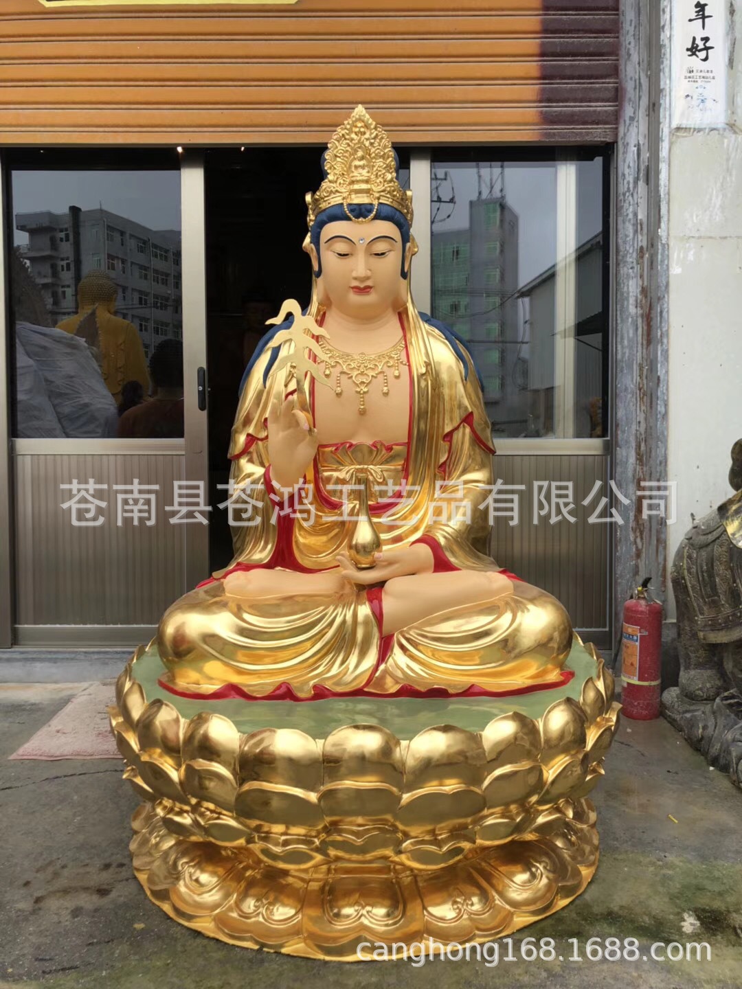 浙江温州铸造厂家定做大型铜佛像 观音菩萨铜像 送子观音铜像示例图2