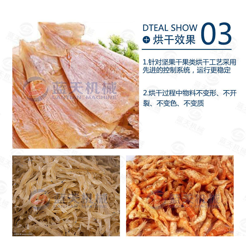 蓝天鱼虾烘干机 小型小鱼烘干机 鱼烘干房 鱼虾烘干设备生产厂家示例图6