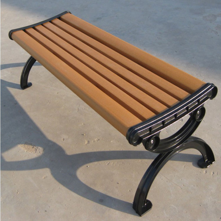 漯河 户外休闲园林椅铸铁长条排椅木座椅广场椅长条凳子公园椅示例图5