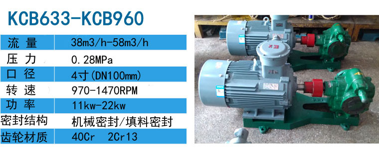 泊头齿轮泵KCB-135齿轮泵流量:8m3/h压力:0.33Mpa口径:ф50示例图4