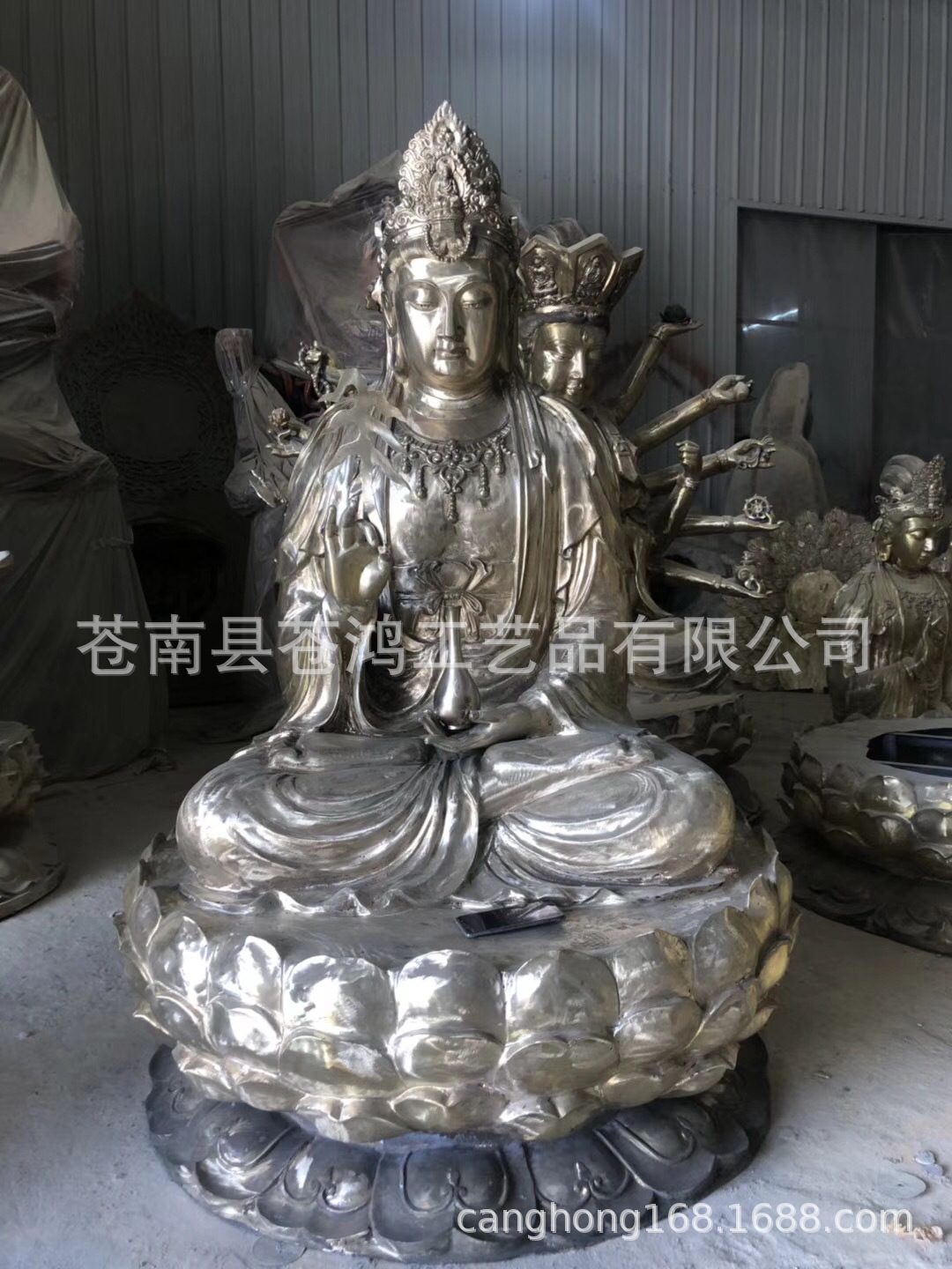 浙江温州铸造厂家定做大型铜佛像 观音菩萨铜像 送子观音铜像示例图1