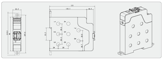 用于监测光伏电池阵列 AGF-M4T 导轨式智能型光伏汇流采集装置示例图9