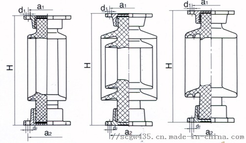 ZSW-10-35-110KV瓷瓶棒型支柱绝缘子示例图2