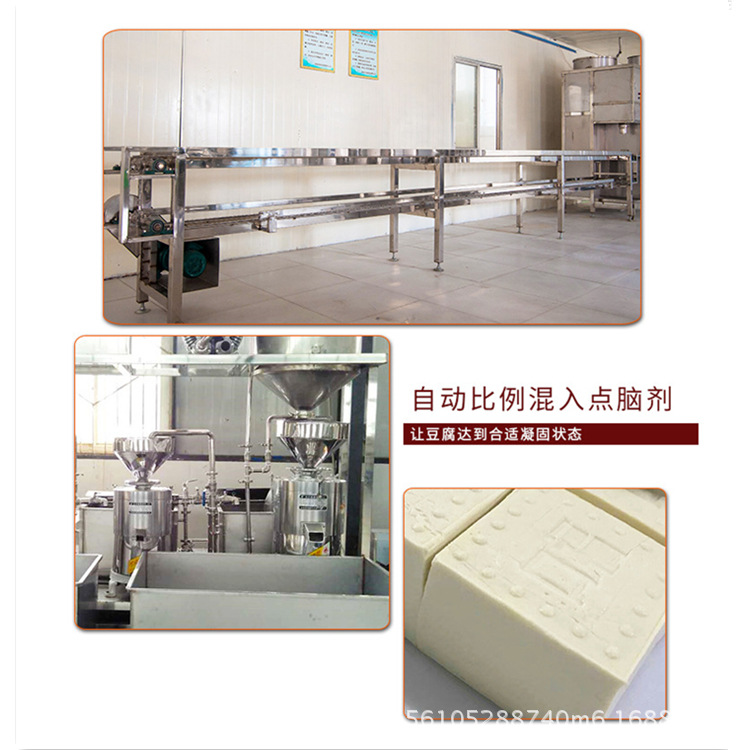 贵阳豆制品加工设备多少钱一套 全自动冲浆板豆腐机生产线设备示例图16