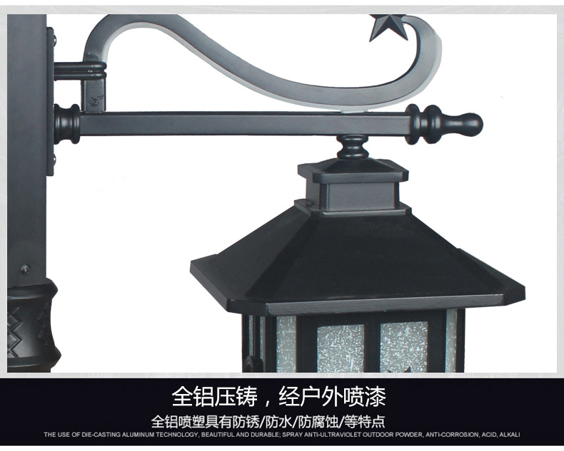 新款led庭院灯 3.5米欧式户外防水双头庭院灯 现代简约园林景观灯示例图26