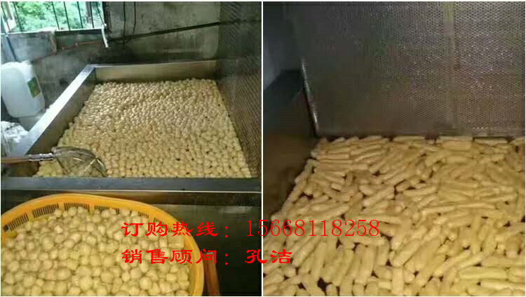 大型全自动豆泡油炸机器设备 兰花干成型加工生产线厂家直销示例图16