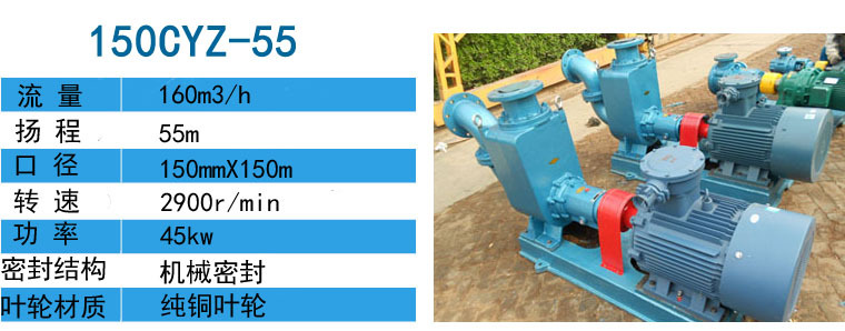 远东泵业燃油输送泵80CYZ-70自吸油泵,铜叶轮扬程70米示例图4