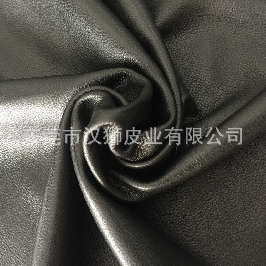 头层牛皮 自然摔真皮 全粒面摔纹头层牛皮手袋皮具鞋真皮皮料批发示例图6