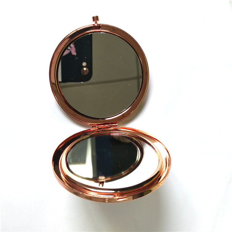 厂家直销70MM镶钻折叠环保化妆镜 双面小镜子生产厂家通过SGS认证示例图4