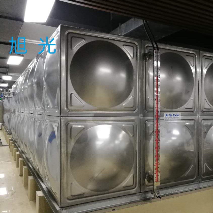 山东旭光 不锈钢水箱 不锈钢箱泵一体化水箱 厂家供应镀锌板水箱示例图2