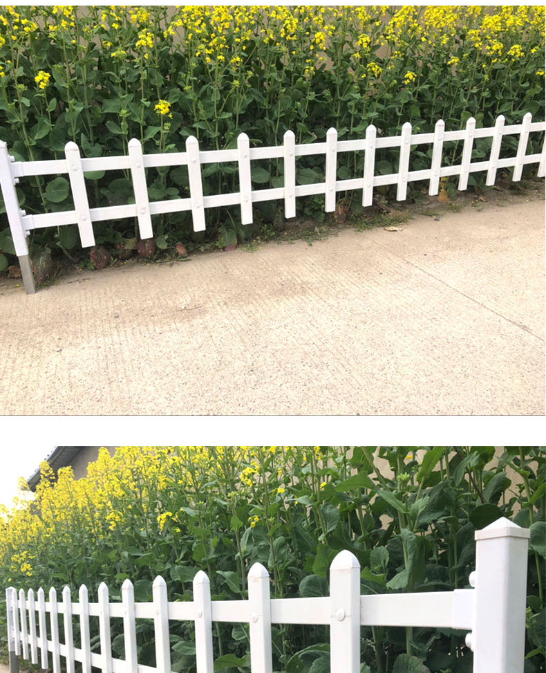 定做草坪护栏 户外花园围栏绿化栏杆 塑钢pvc护栏 竹子围栏示例图5