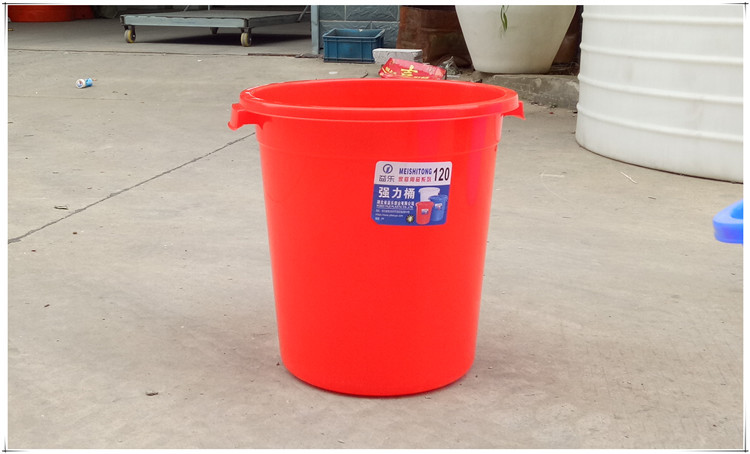 家用120L塑料水桶大号带盖白色泡澡装米食品级储水桶160L垃圾桶示例图19