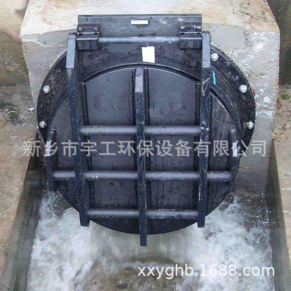 铸钢拍门 启闭机水渠鱼塘钢制闸门 DN300 350 500 800 1000 1200示例图6
