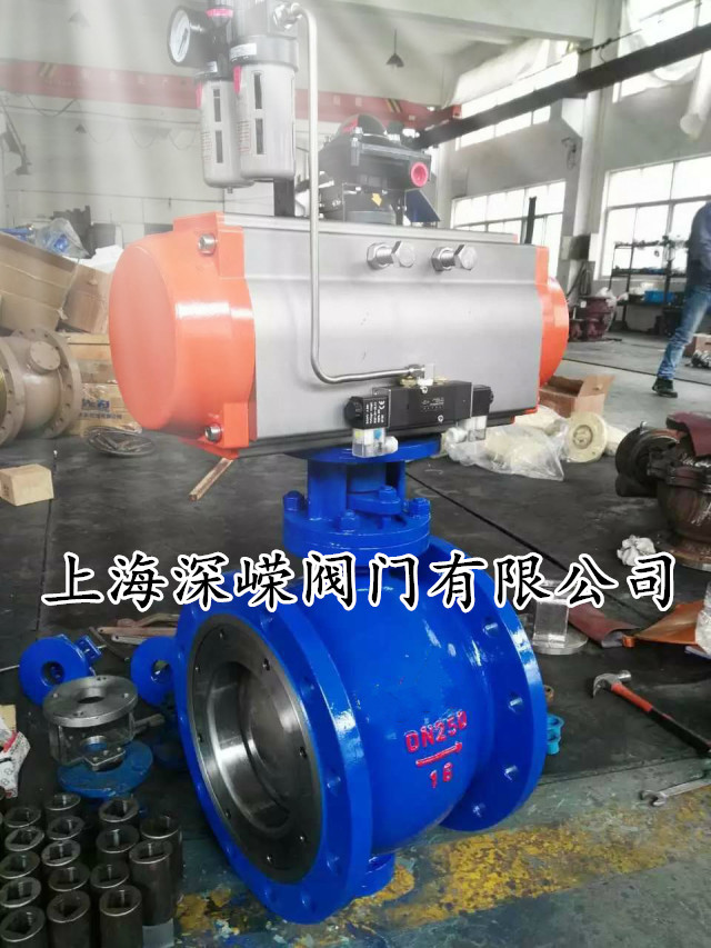 PQ640F/H气动偏心半球阀 大口径气动法兰偏心半球阀 水用偏心球阀示例图11