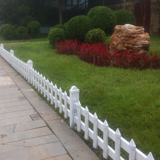 厂家直销  PVC草坪护栏  花坛护栏  绿化带pvc塑料栏杆 量大从优示例图2