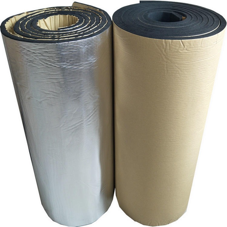 铝箔隔音棉吸音棉 嘉豪节能科技 铝箔背胶橡塑板 阻燃橡塑板铝箔隔热棉