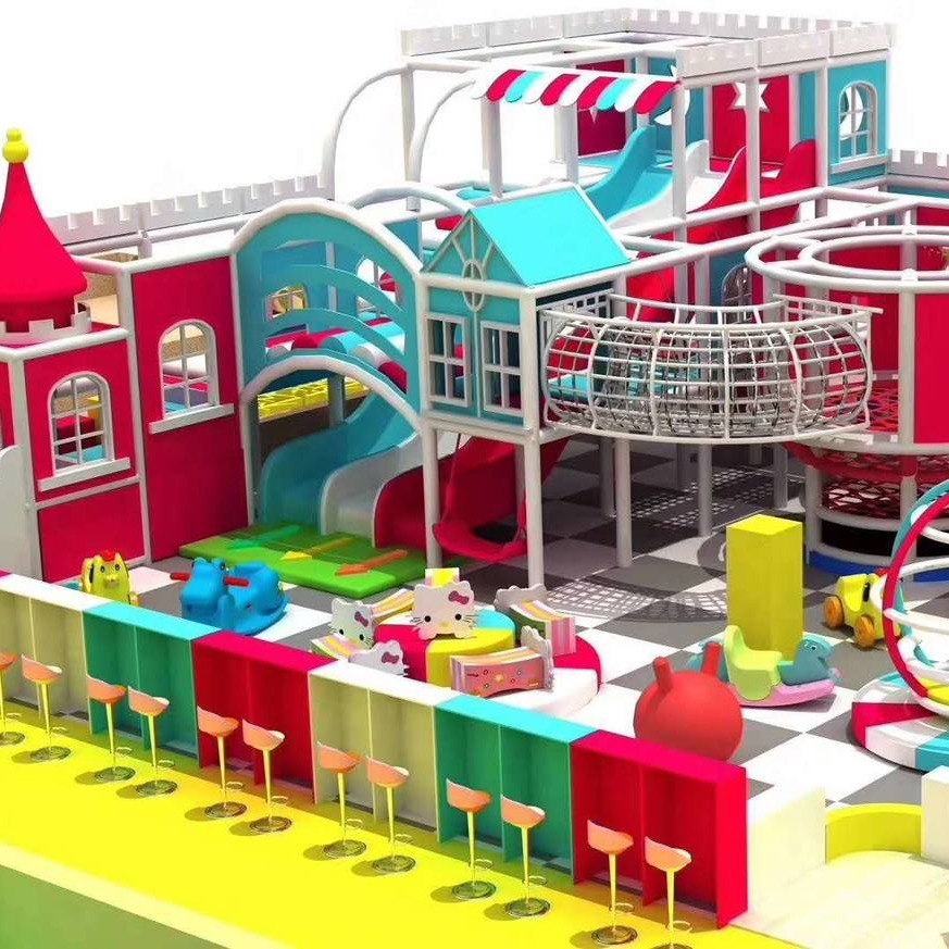 铭博淘气堡 儿童乐园设备厂家 儿童乐园设备超级蹦床 造型滑梯 A04