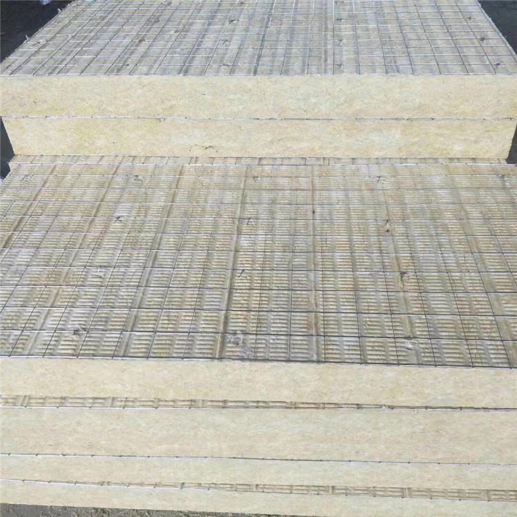 岩棉插丝板，焊网岩棉板，厂家定做双面钢网岩棉板
