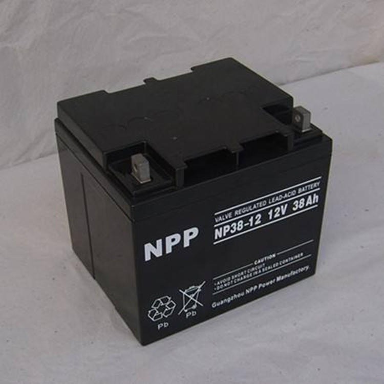 NPP耐普蓄电池NP12-38 耐普12V38AH阀控密封式蓄电池 机房UPS电源配套电池 现货供应